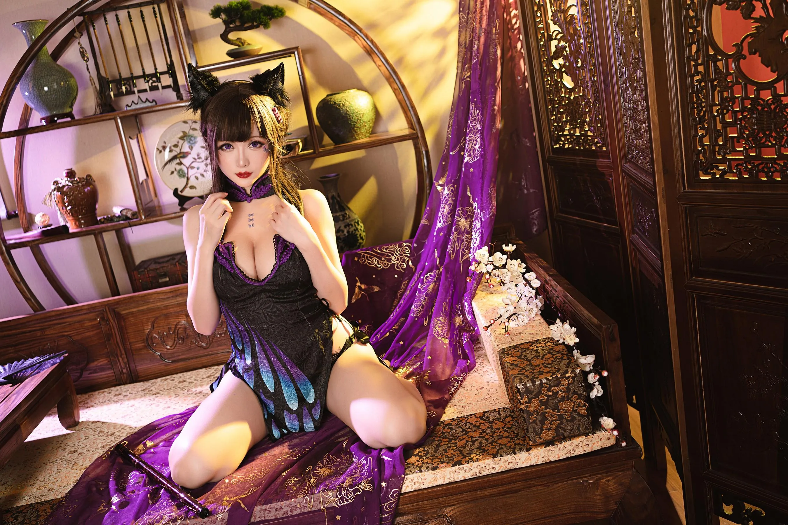 星之迟迟 – NO.122 蝴蝶旗袍 [47P]插图1